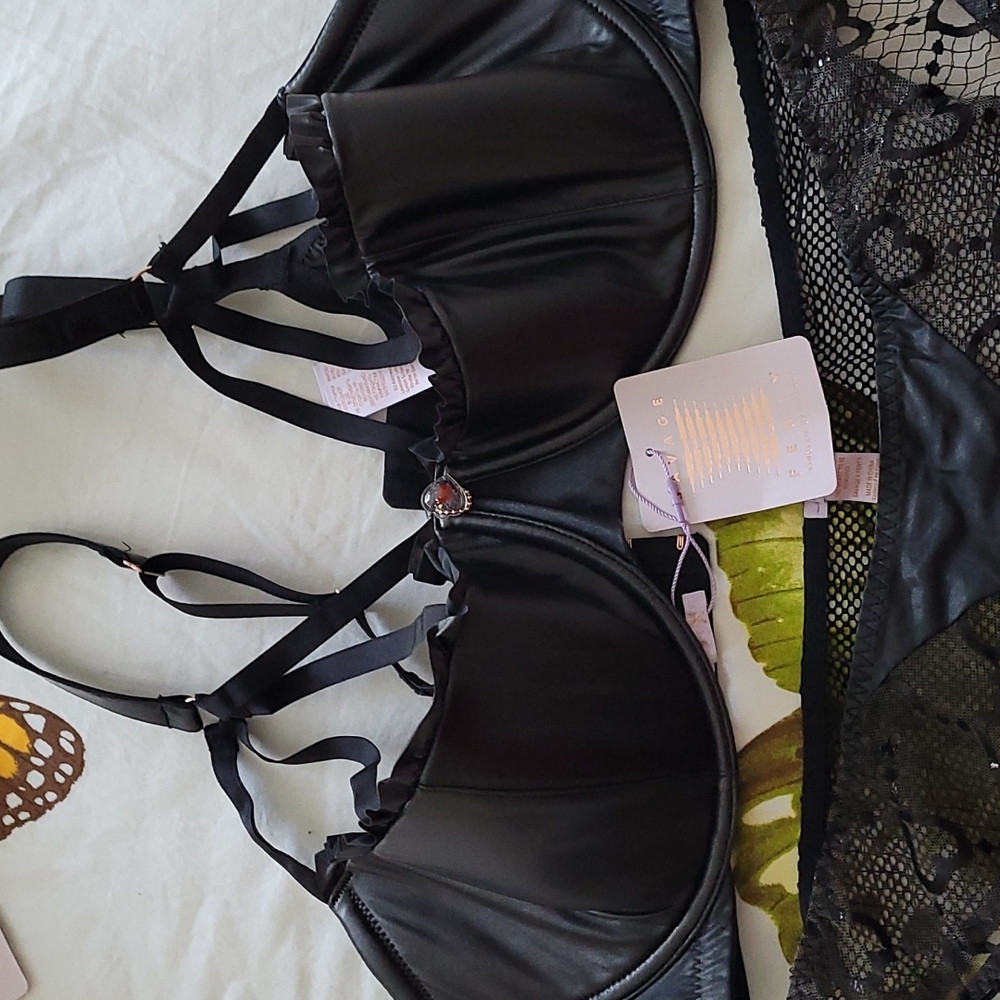Savage X  Fenty faux leather nwt